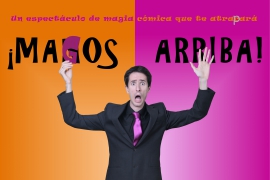 Cartel de "Magos Arriba"